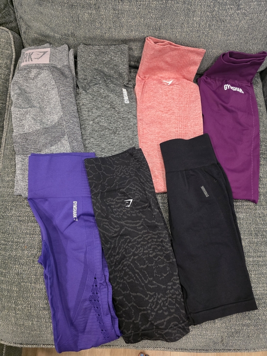 Gymshark Pants - Activewear Legging Bundle - Purple, Gray, Coral, Black